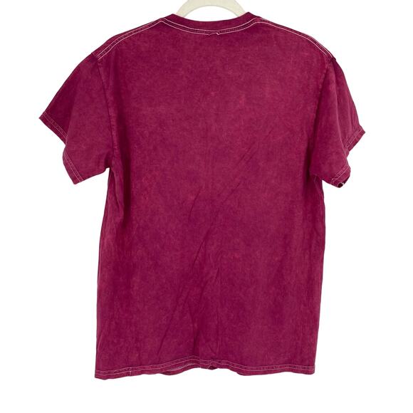 Officially Licensed Nirvana Nevermind Smiley Grunge Tee Magenta Acid Wash Medium - Picture 2 of 6